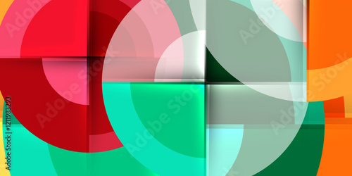 Target circle geometric abstract shapes. Vector Illustration For Wallpaper, Banner, Background, Card, Book Illustration, landing page