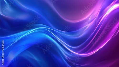 Wallpaper Mural Elegant Waves of Blue and Purple Light Creating a Dreamy Abstract Background Ideal for Technology, Design, or Artistic Themes in Digital Formats Torontodigital.ca