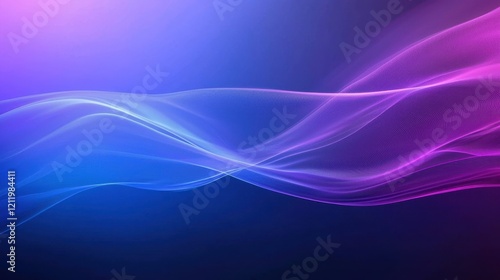 Soft Waves of Colorful Light Flowing Through a Dreamy Abstract Background in Shades of Blue and Purple for Creative Design Projects and Visual Inspiration