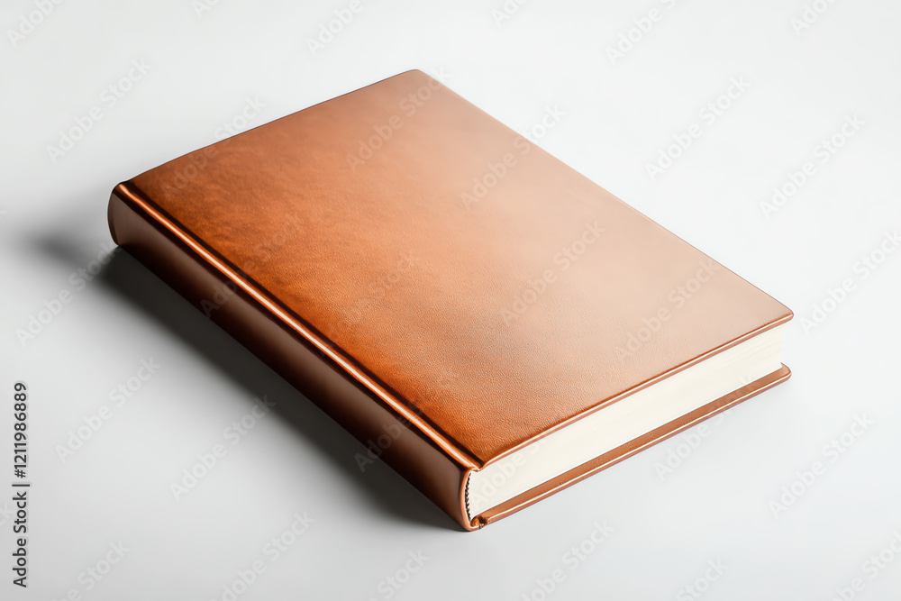 Elegant leather-bound book with a smooth cover, perfect for inspiration, writing, or journaling in a minimalist setting. Elegant leather-bound book with a smooth cover, perfect for inspiration, writing, or journaling in a minimalist setting.