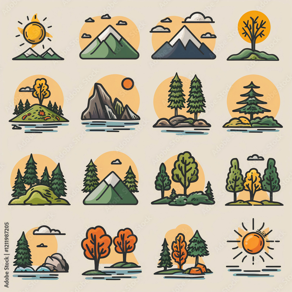 Obraz premium set of icons