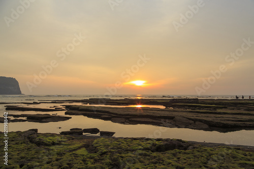 Fotografie 일출,파래,갯바위,바다,광치기해변,성산일출봉,성산읍,서귀포시,제주도