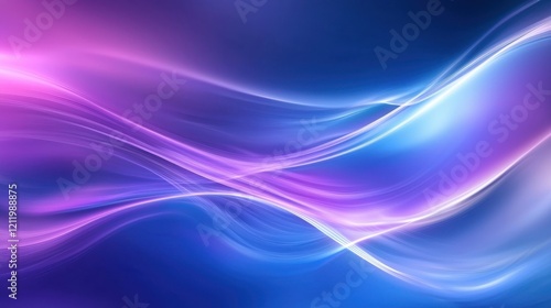 Wallpaper Mural Soft Flowing Waves of Purple and Blue Colors with Bright Highlights on a Dark Background for Abstract or Artistic Design Purposes Torontodigital.ca
