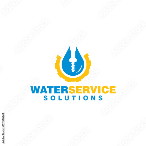 water service solution  logo design inspiration 