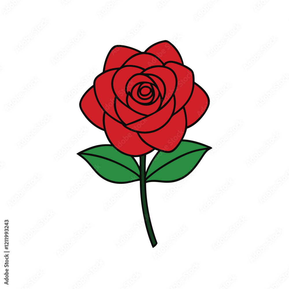 Red Rose Illustration Red Rose Illustration