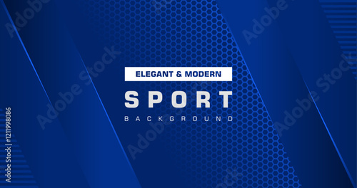 Abstract blue background. Creative sport background. Blue background with geometric element. Simple geometric background. Blue metallic carbon fiber design.