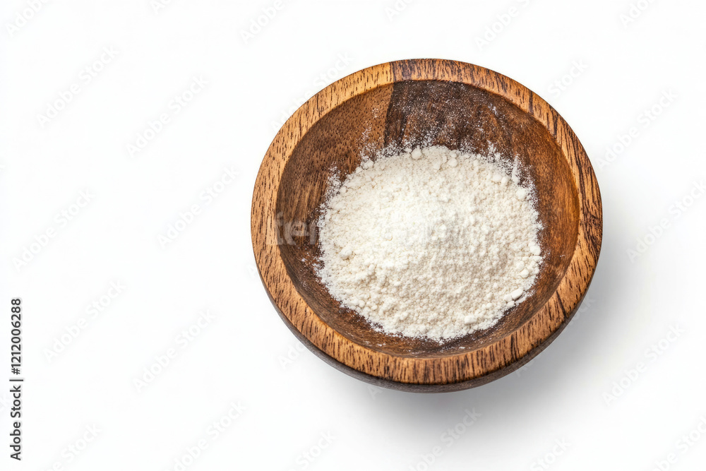 top view of white flour texture in a wooden bowl: essential ingredient photography for baking and culinary styling backgrounds top view of white flour texture in a wooden bowl: essential ingredient photography for baking and culinary styling backgrounds