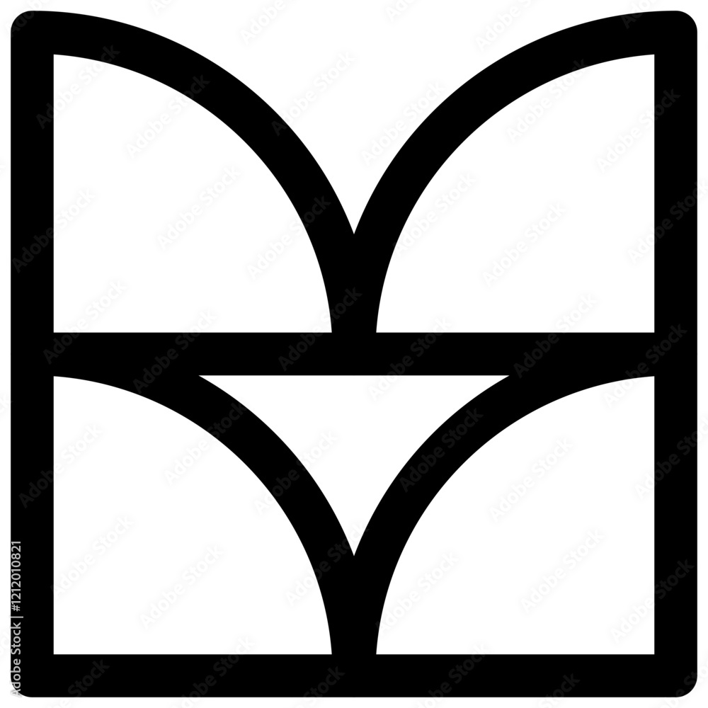 Neubrutalist shapes. Editable stroke vector icon. Neubrutalist shapes. Editable stroke vector icon.