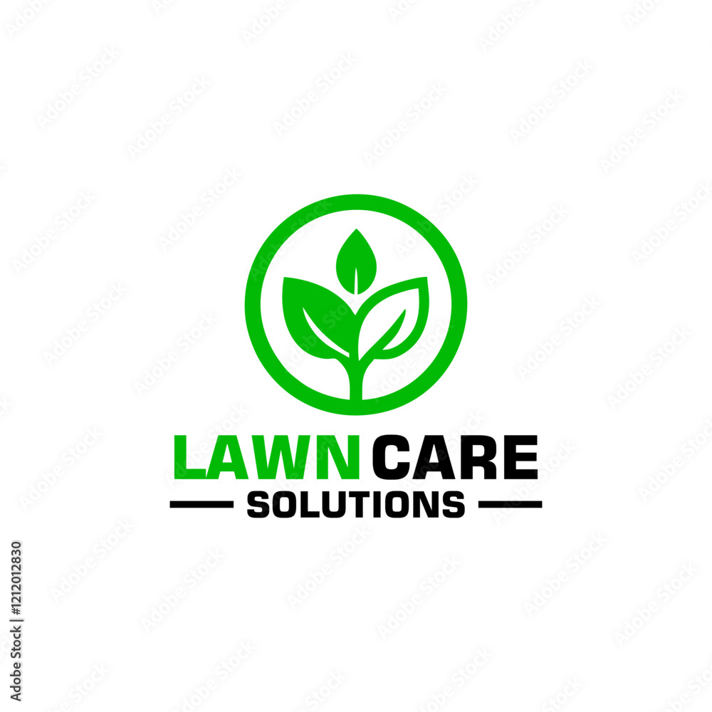 Fototapeta premium lawn care logo design creative idea vector design inspiration 