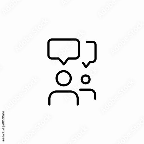 People chat conversation communication icon vector sign
