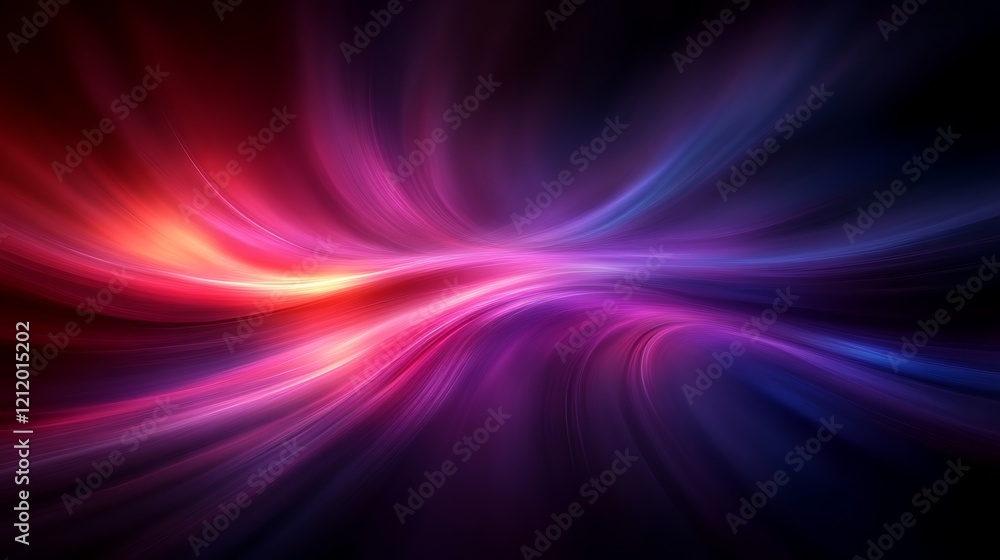 Fototapeta premium Abstract swirling red and blue light streaks.