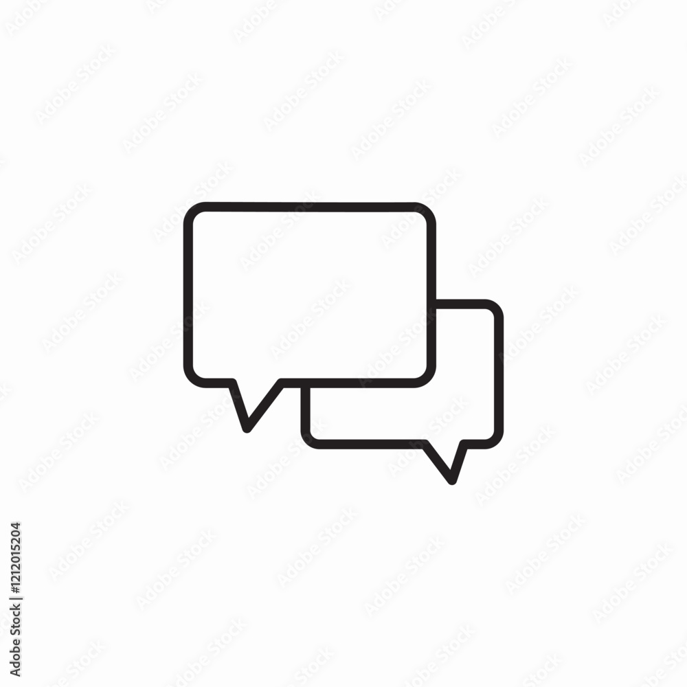 Chat message communication bubble icon vector sign Chat message communication bubble icon vector sign