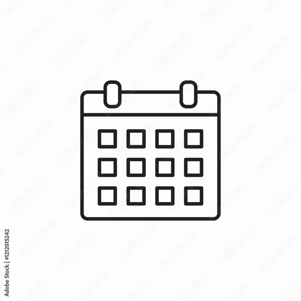 Calendar date schedule time icon vector sign Calendar date schedule time icon vector sign