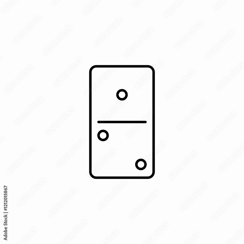 Domino game piece entertainment icon vector sign Domino game piece entertainment icon vector sign