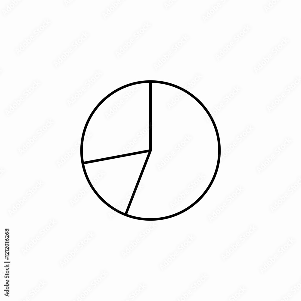 Pie chart statistics diagram icon vector sign Pie chart statistics diagram icon vector sign