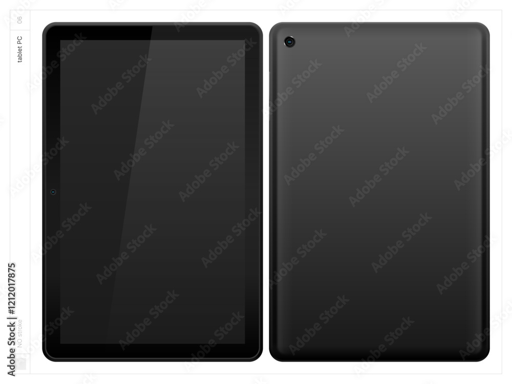 Tablet PC. Vector illustration. NO stroke. Tablet PC. Vector illustration. NO stroke.