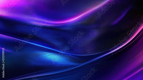 Abstract Wave Patterns in Vibrant Purple and Blue Hues Creating a Modern Digital Background for Creative Projects and Artistic Designs