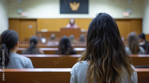 A powerful image of a juvenile court in session, emphasizing the importance of fair treatment for young offenders