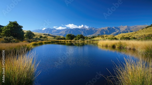 A serene scene of a natural landscape with a clear blue sky, symbolizing the beauty of environmental justice