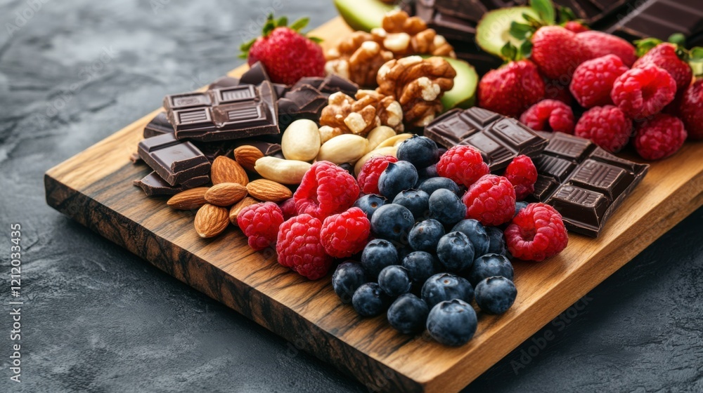 A selection of heart-healthy snacks, such as nuts, berries A selection of heart-healthy snacks, such as nuts, berries