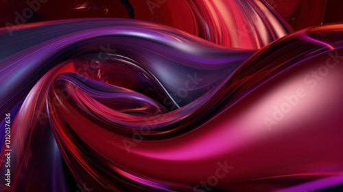  Vibrant fluid waves in pink, purple, and blue. Background. generative AI