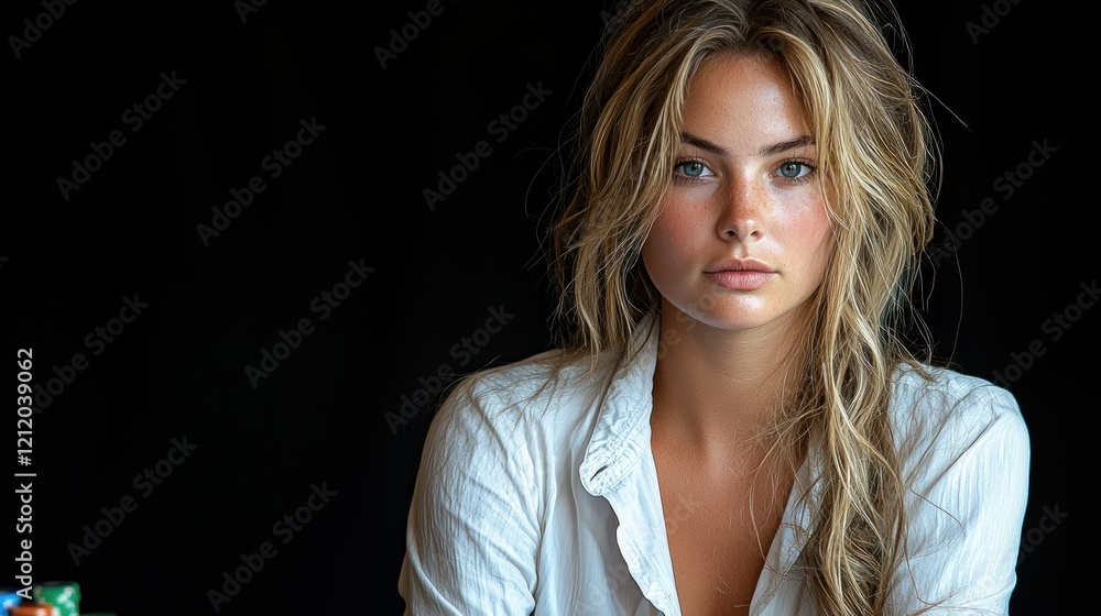 Portrait of a Young Woman with Blonde Hair Portrait of a Young Woman with Blonde Hair