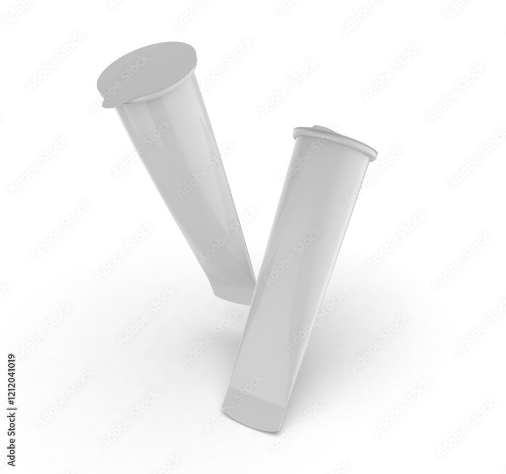 Push up ice lolly ice pop tube blank mockup template 3d illustration. Push up ice lolly ice pop tube blank mockup template 3d illustration.