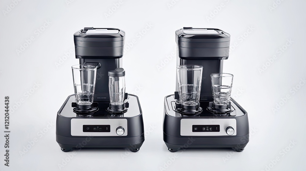 Modern Electric Blender on White Background Generative AI Modern Electric Blender on White Background Generative AI