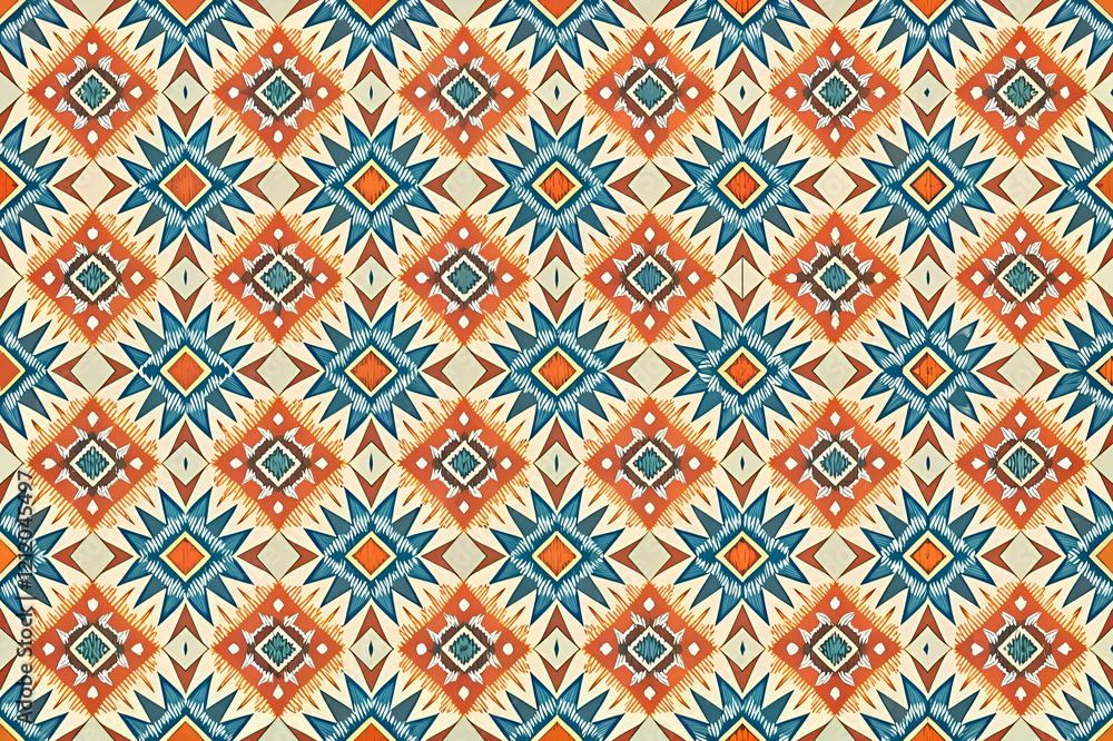 Geometric Ethnic Pattern. Seamless Tribal Textile Design Geometric Ethnic Pattern. Seamless Tribal Textile Design