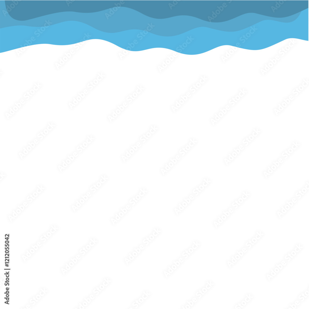 Blue Top Wave Border Blue Top Wave Border