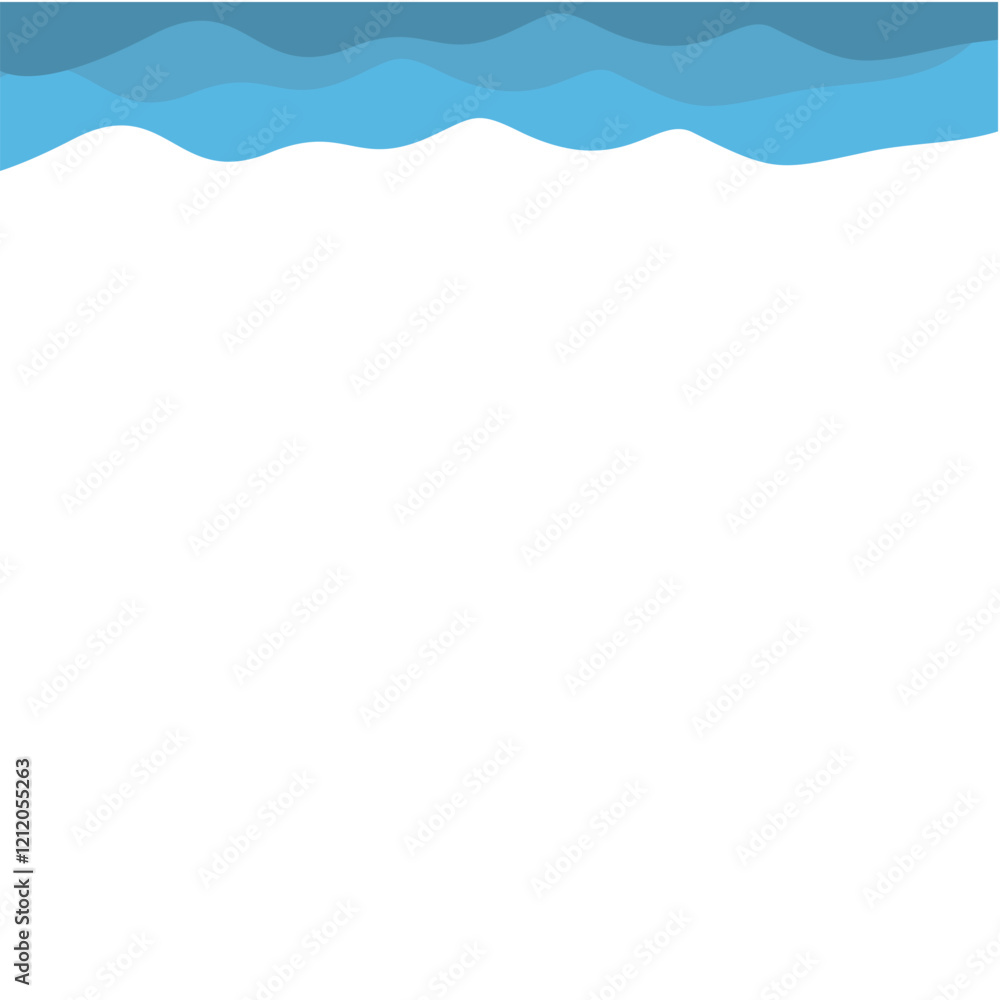 Blue Top Wave Border Blue Top Wave Border