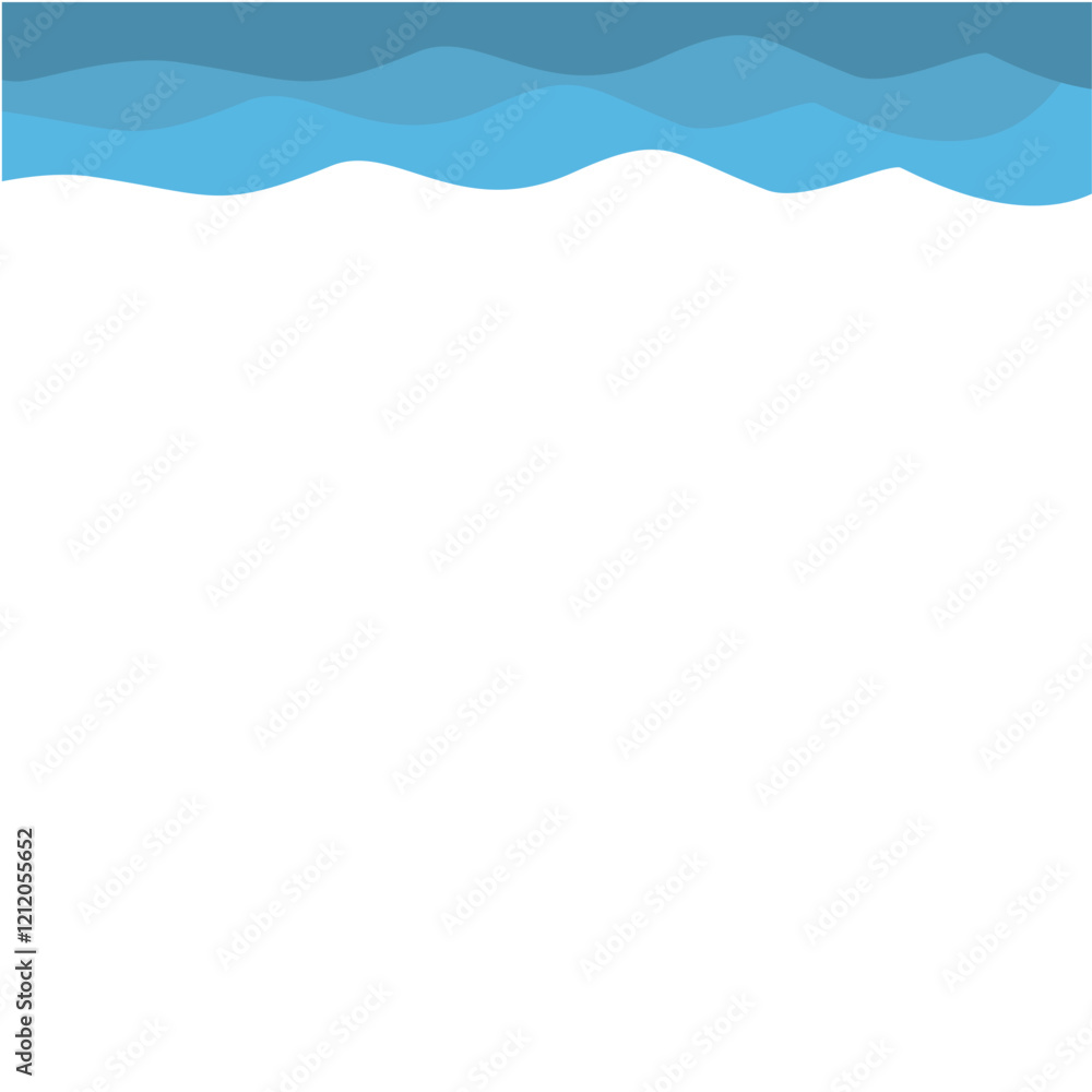 Blue Top Wave Border Blue Top Wave Border