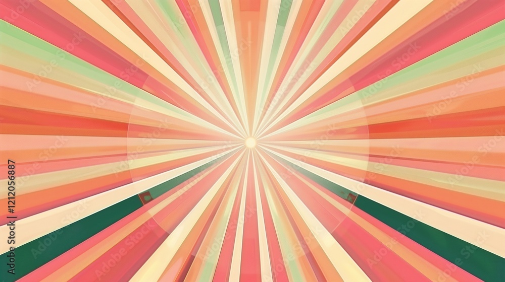 A seamless pattern of colorful light beams in shades of pink, orange, and green, radiating outward from a central point, creating a smooth, radiant effect. A seamless pattern of colorful light beams in shades of pink, orange, and green, radiating outward from a central point, creating a smooth, radiant effect.