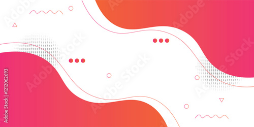 Colorful banner template with gradient color. Design with liquid form. with a combination of yellow and pink with a modern and luxurious concept