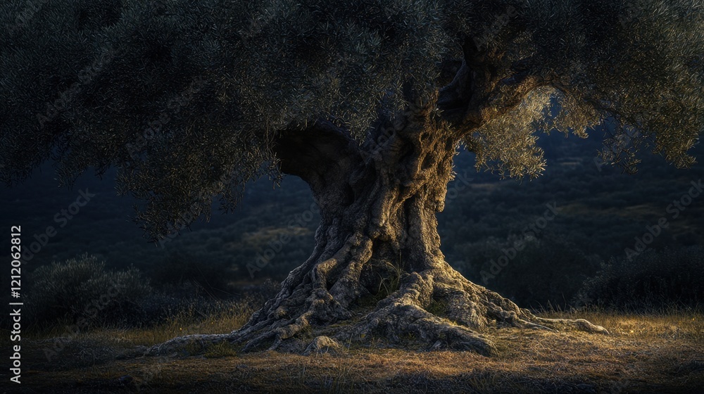 Fototapeta premium Ancient Tree Roots In A Forest 