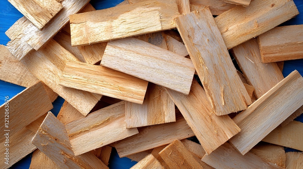 A Detailed View of Wood Pieces, Perfect for Construction Projects A Detailed View of Wood Pieces, Perfect for Construction Projects