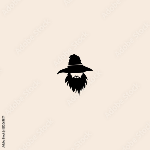 WIZARD icon flat vector design. photo