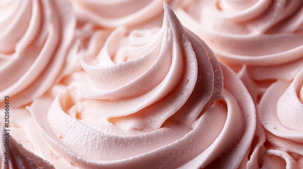 Closeup View of Exquisite Pink Frosting, A Culinary Masterpiece Closeup View of Exquisite Pink Frosting, A Culinary Masterpiece