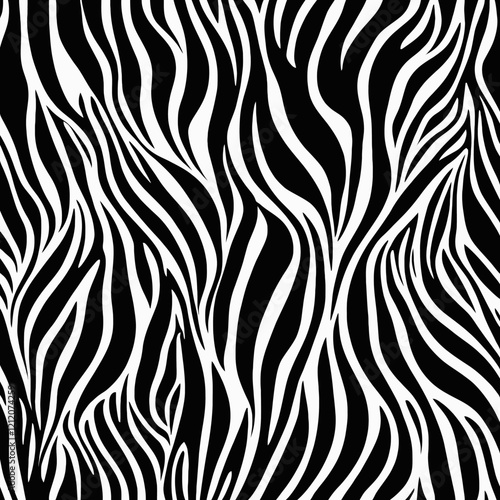 Trendy zebra skin pattern background vector. Animal fur, vector background for Fabric design, wrapping paper, textile and wallpaper