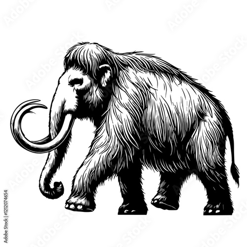 Woolly Mammoth Illustration: Majestic Prehistoric Creature