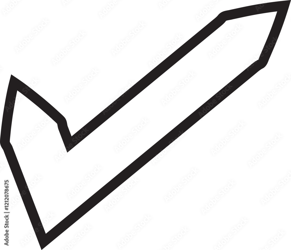 Tick mark approved black outline icon. Check mark symbol for website and mobile app isolated on transparent background. Verified badge vector illustration. Social media official account tick sign. Tick mark approved black outline icon. Check mark symbol for website and mobile app isolated on transparent background. Verified badge vector illustration. Social media official account tick sign.