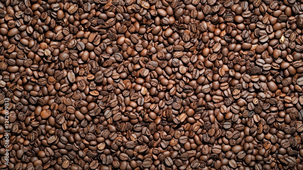 A coffee beans background with evenly spread beans for design purposes, on a solid white background. A coffee beans background with evenly spread beans for design purposes, on a solid white background.
