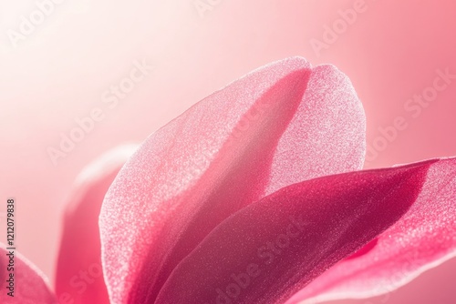 Wallpaper Mural A close up of a pink flower on a pink background, great for beauty or design uses Torontodigital.ca