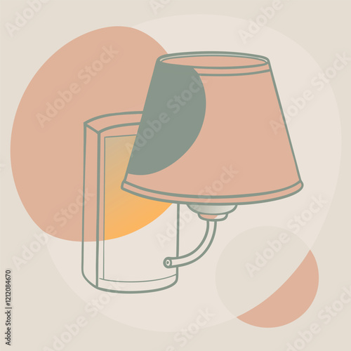 A vector silhouette of a compact wall sconce featuring a sleek, 