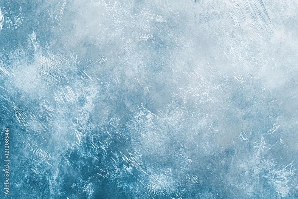 Obraz premium The design features a smooth gradient blending frosted silver into icy blue, offering a serene and contemporary aesthetic