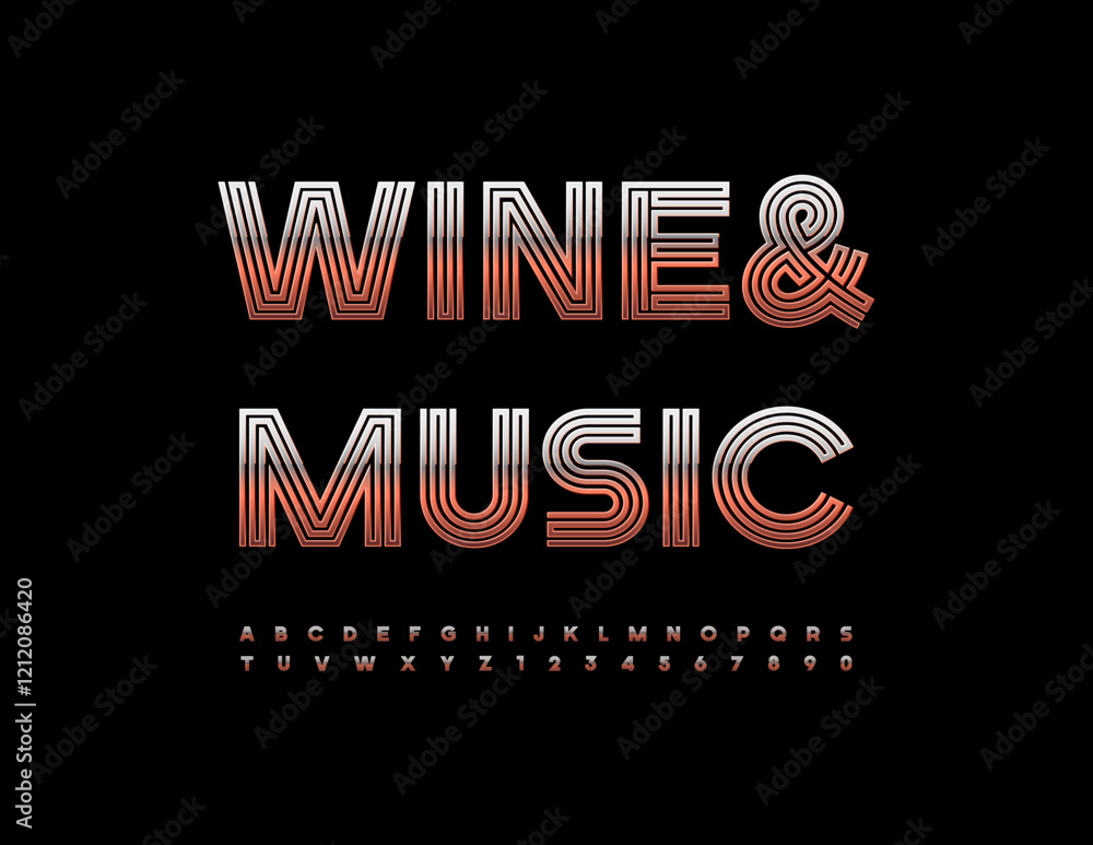 Fotografie Vector Luxury flyer Wine and Music