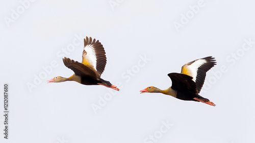 Obraz na plátně The black-bellied whistling duck is a species of whistling duck that lives from the southernmost United States to the middle of South America