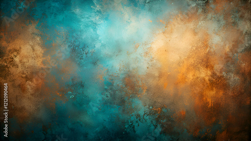 Abstract Blue and Gold Texture. Grunge Background