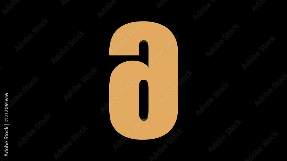 Six 3d rotation animation on black background. 4K Six 3d rotation animation on black background. 4K