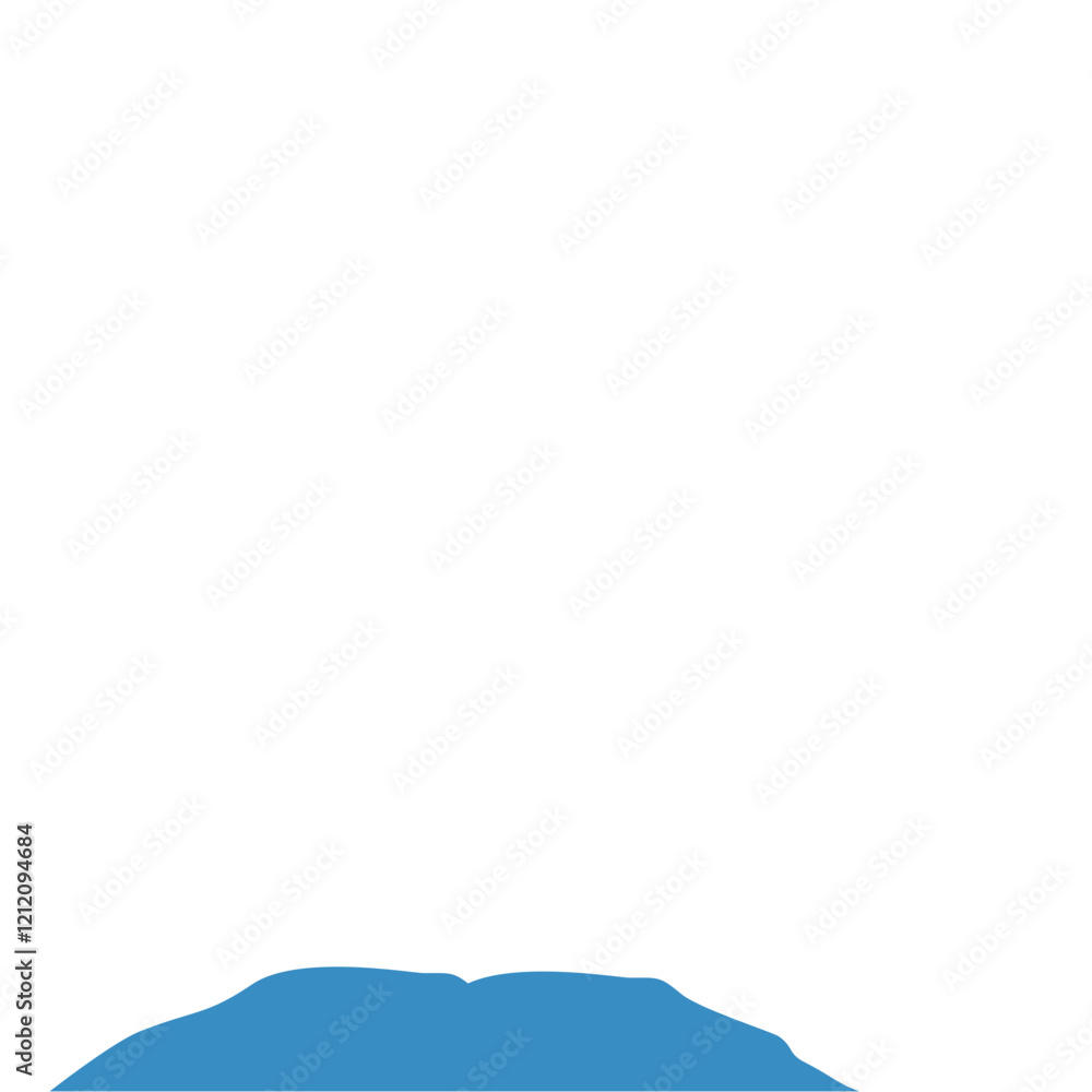 Obraz premium Blue Abstract Mountain Shape